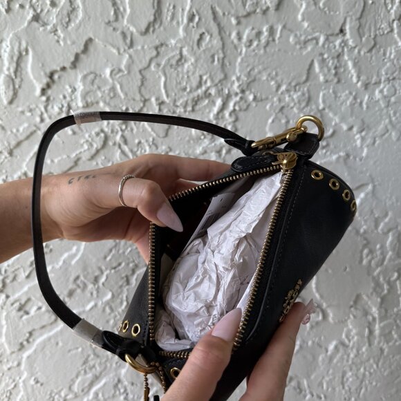 NWT Coach Nolita Barrel Bag with Gold Hardware & Grommets, Mini Bag, Leather - Picture 5 of 8